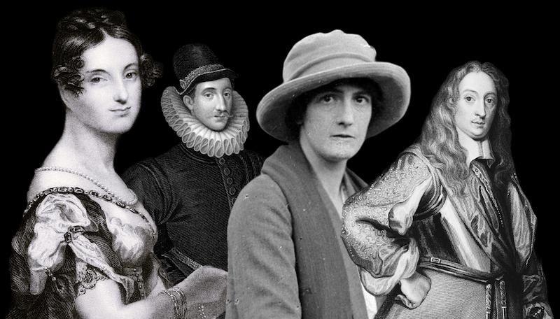 An image of historical figures tied to Warwick Castle