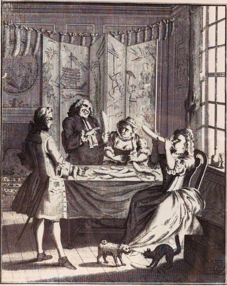 Condom talk - old illustration