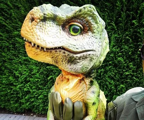 Image of green t-rex puppet