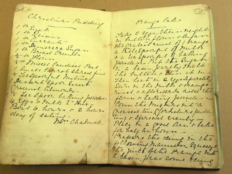 A recipe book from the County Record Office archives