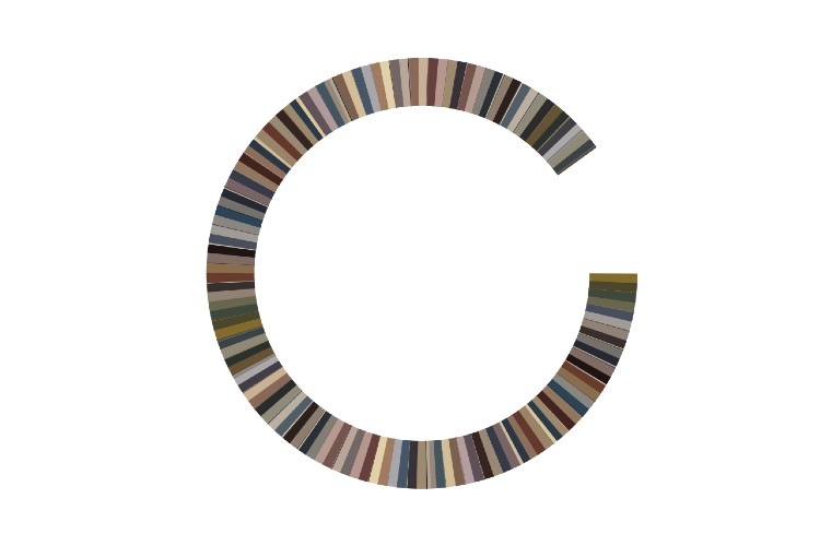 An image of a tapestry wheel with multiple colours