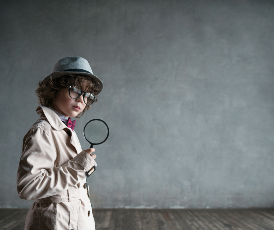Child dressed as spy