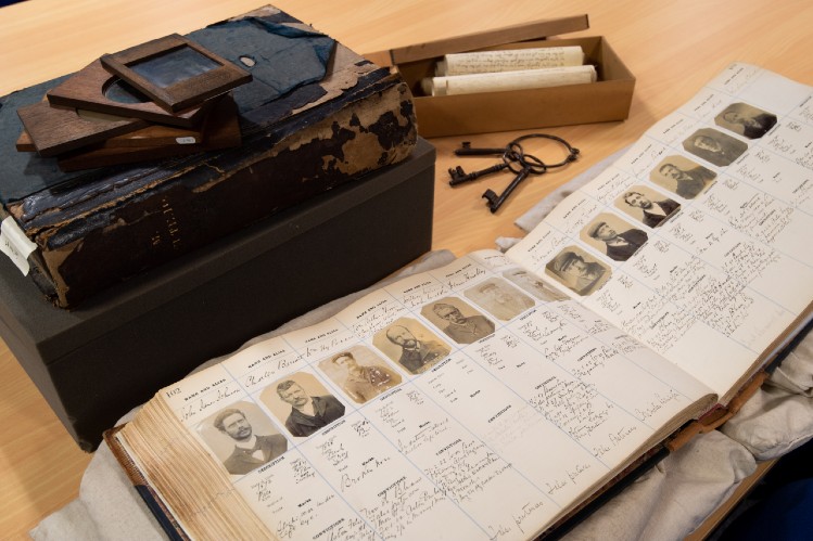 Prisoner photo book from crime and punishment museum collection