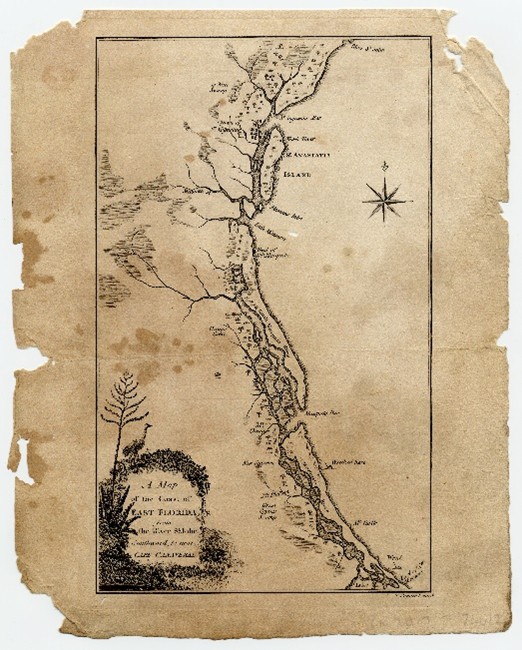 Map of Florida, the east coast