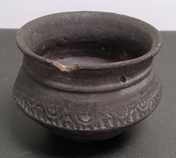 This pot is unusual as it has survived over 1000 years in almost one piece!