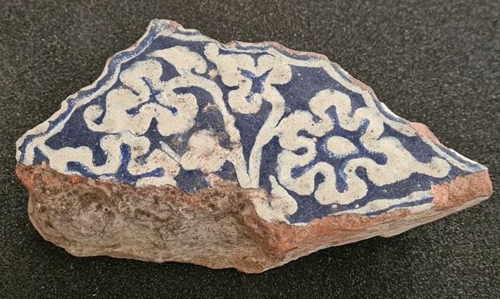 Glazed ceramic tile from Ancient Bengal