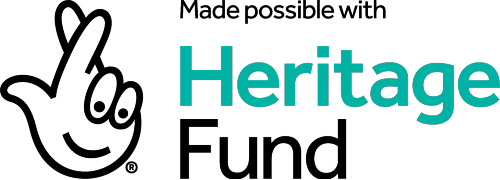 Heritage fund logo with national lotters icon.