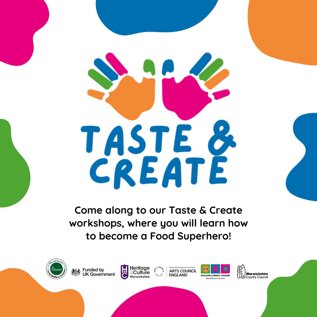 Image of text description of Taste and Create (text on page also)